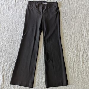LOFT Marisa Trousers Flared Leg Boot Cut Pants in Black Size 4
